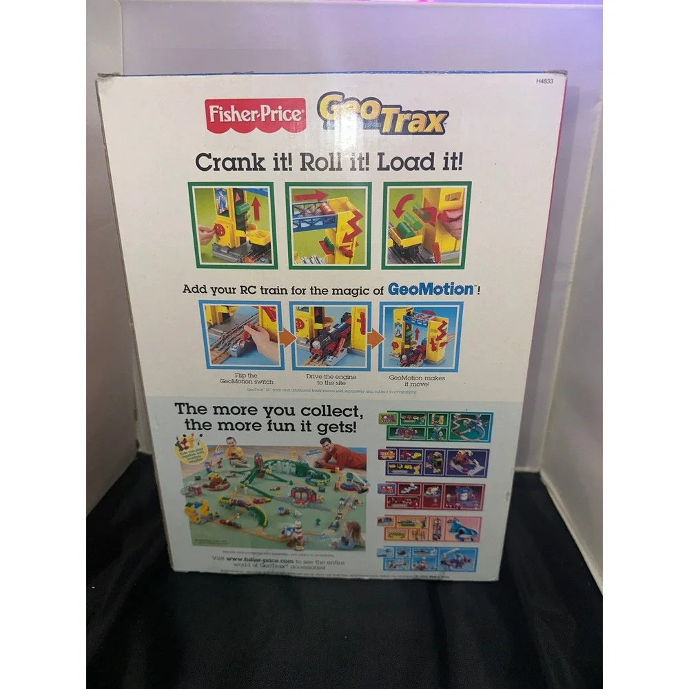 Fisher Price GeoTrax Liftin Roll Barrel Loader H4833 Rail Road System Open Box